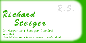 richard steiger business card